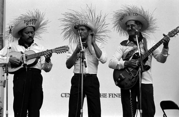 Jorge Lopez and group "Lena Verde" playing music at the Historical Museum of Southern Florida during Traditions Festival - Miami, Florida.