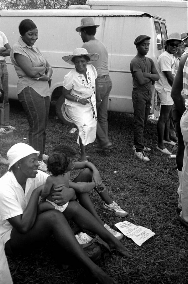 Crowd at a Jamaican Independence Day festival - Miami, Florida.