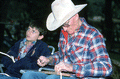 Cow whip maker George "Junior" Mills (r) and his apprentice J. Taylor Marcus - Okeechobee, Florida.