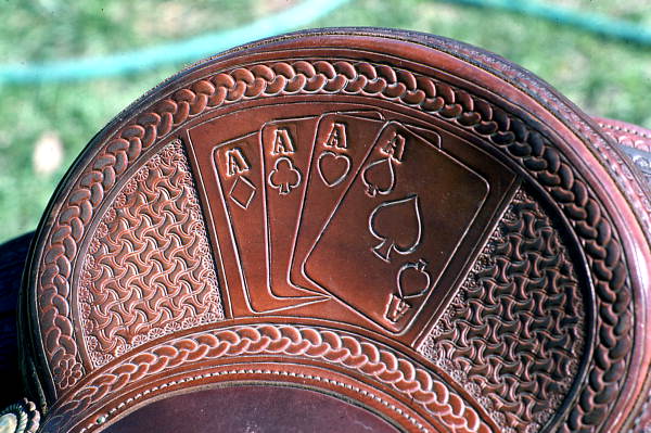 Detail of saddle made by Mike Wilder - Kenansville, Florida