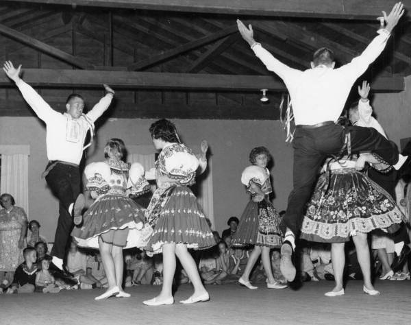 Beseda Club of Masaryktown dancers performing at the Florida Folk Festival - White Springs, Florida