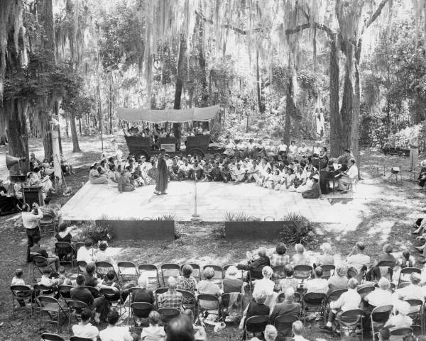New Stanton High School group singing at the 1957 Florida Folk Festival - White Springs, Florida