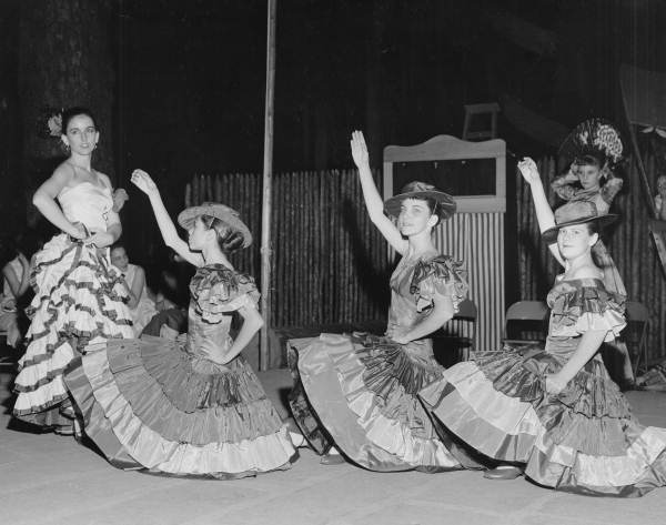 Members of the Suncoast Civic Ballet of St. Petersburg performing Spanish dance at the Florida Folk Festival - White Springs, Florida