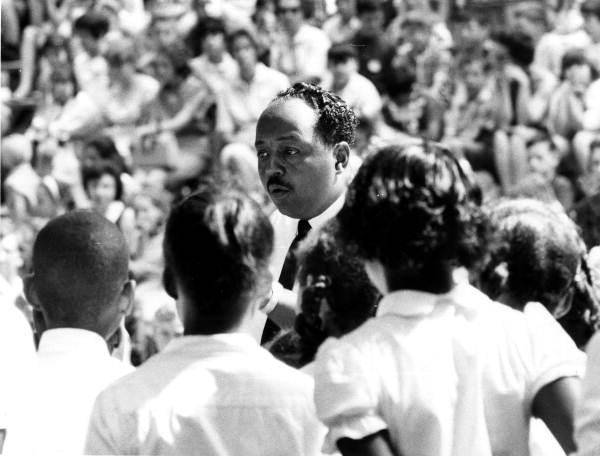 Church choir director Alphonso Levy of Lake City leading the choir at the 1968 Florida Folk Festival - White Springs, Florida