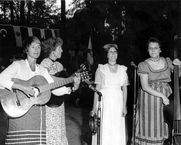 Lydia and the Pinkhams of Lakeland performing at the 1974 Florida Folk Festival - White Springs, Florida