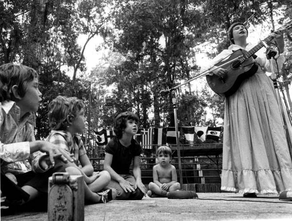 Barbara Muller of Lake Mary performing at the 1973 Florida Folk Festival - White Springs, Florida
