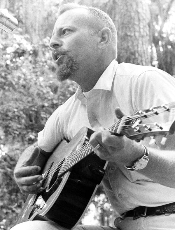 Folk musician Bob Pavitt performing at the Florida Folk Festival - White Springs, Florida.