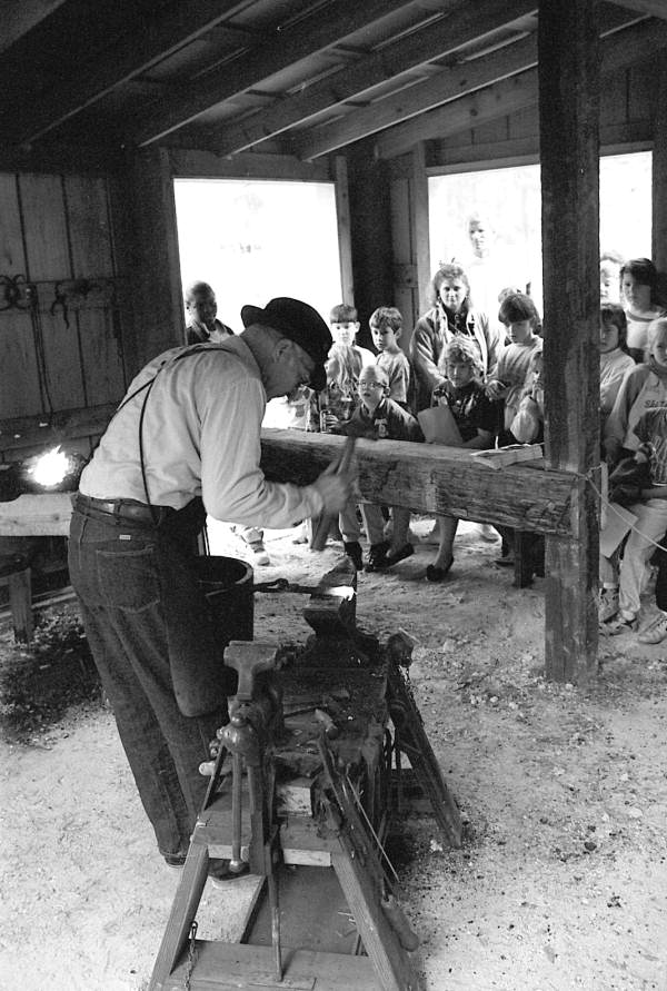 Blacksmithing demonstration at Rural Folklife Days - White Springs, Florida