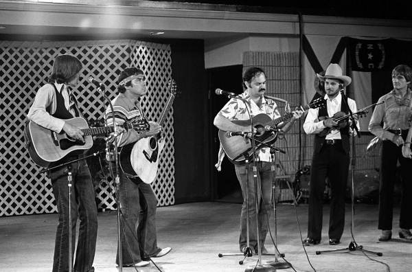 Don Grooms, James Billie, and friends performing at the 1985 Florida Folk Festival - White Springs, Florida.