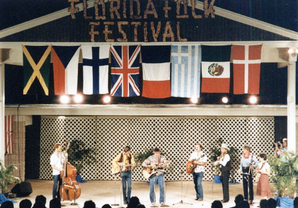 Don Grooms, James Billie, and friends performing at the 1985 Florida Folk Festival - White Springs, Florida.