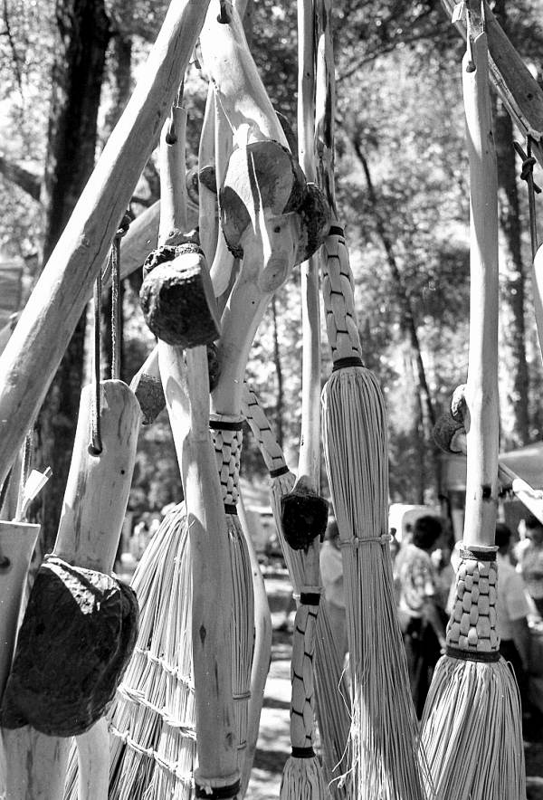 Brooms made by Bill Case at the 1988 Florida Folk Festival - White Springs, Florida