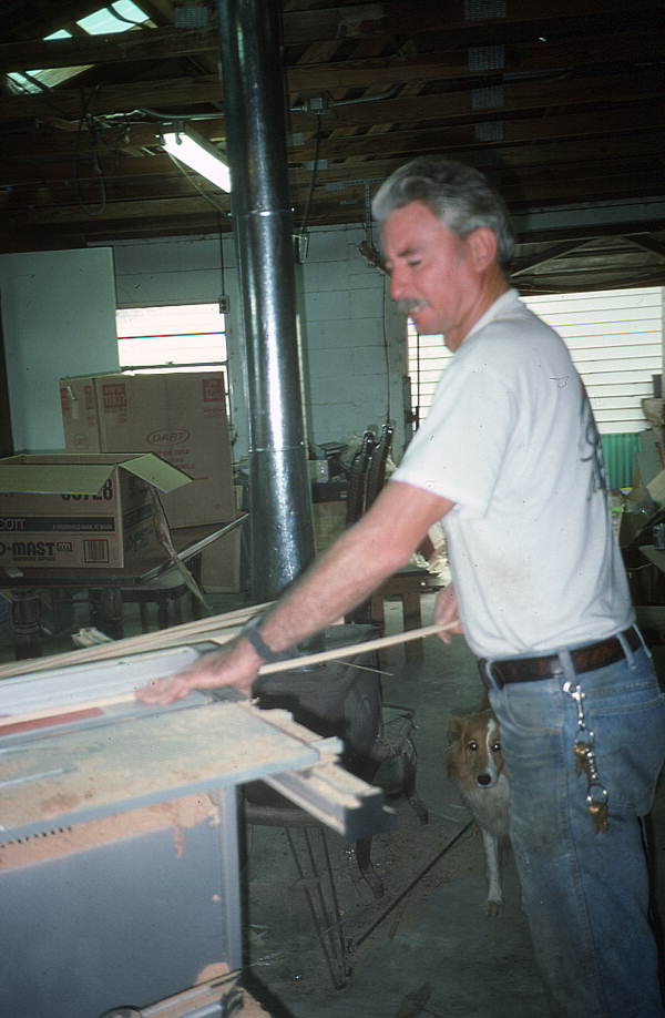 Johnny Singleton makes a model ship - Mayport, Florida.