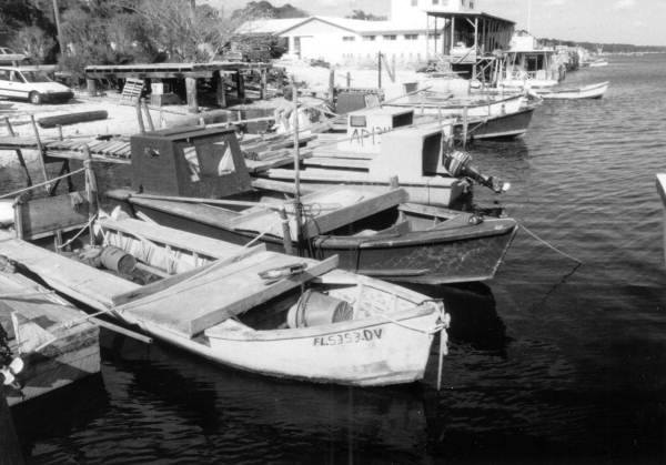 Oyster skiffs at the docks - Eastpoint, Florida