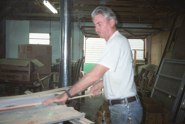 Johnny Singleton begins to make a model ship - Mayport, Florida.