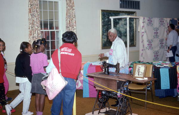 Quilter Sally Jones at Rural Folklife Days demonstrations - White Springs, Florida