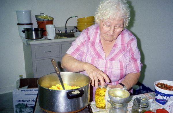Marie Norris demonstrating canning during Rural Folklife Days - White Springs, Florida