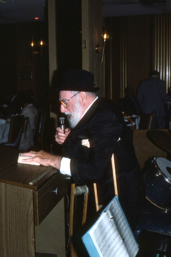Rabbi giving blessing at Korf bar mitzvah - Miami Beach, Florida