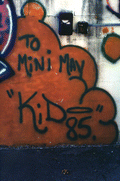 Graffiti in the abandoned Bethlehem Baptist Church building - Sarasota, Florida.