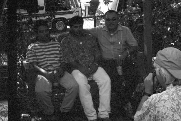 Emilio Hernandez and member of Los Fronterizos pose for photographer Brent Tozzer- Immokalee, Florida