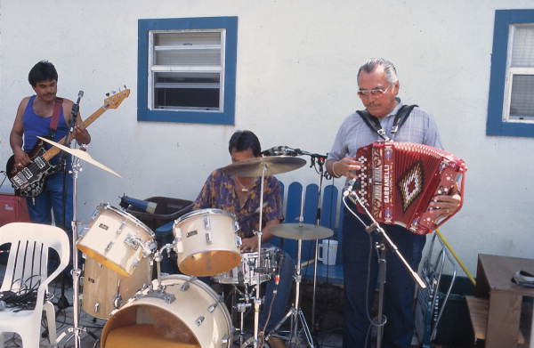 Close up of members of Los Fronterizos de Matamoros performing - Immokalee, Florida