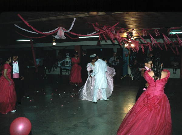 Dancers at the Quinceanera - Dade County, Florida.