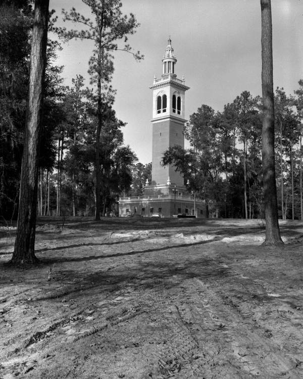 View of the carillon tower from new clearing at the Stephen Foster Center - White Springs, Florida