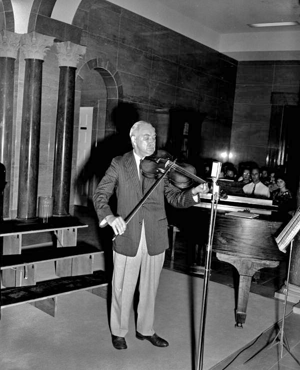 University of Florida musician playing violin at the Stephen Foster Center - White Springs, Florida.