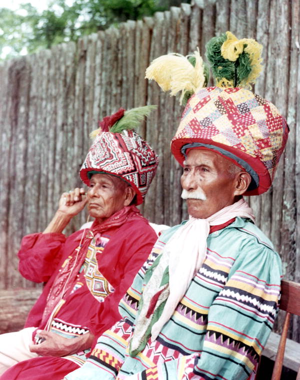 Seminole Indians Josie Billie (l) and Billy Bowlegs III (r)