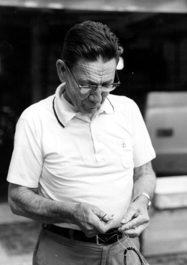 George Saunders making a net- Tarpon Springs, Florida