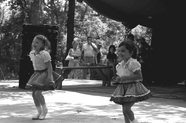 Child members of the Suwannee River Cloggers performing - White Springs, Florida
