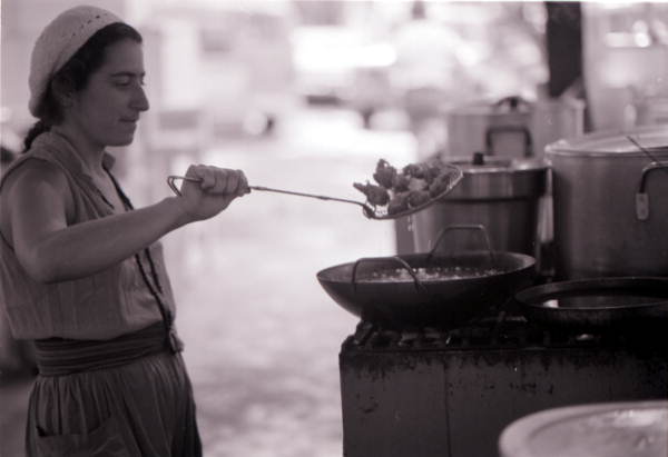 Mandeer Restaurant employee working at the 1983 Florida Folk Festival - White Springs, Florida