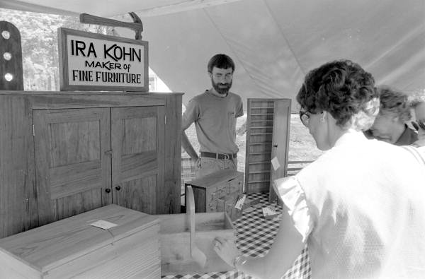 Furniture maker Ira Kohn at the 1983 Florida Folk Festival - White Springs, Florida