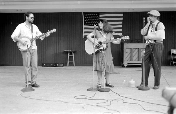 Marty Schuman, Lisa Martin and John Johnson performing at 4th of July celebration - White Springs, Florida