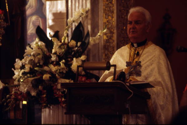 Priest at Saint Nicholas Greek Orthodox Cathedral - Tarpon Springs, Florida.