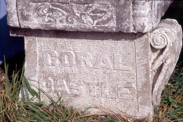 Sign at the "Coral Castle" home on Redland Rd. in Homestead, Florida.