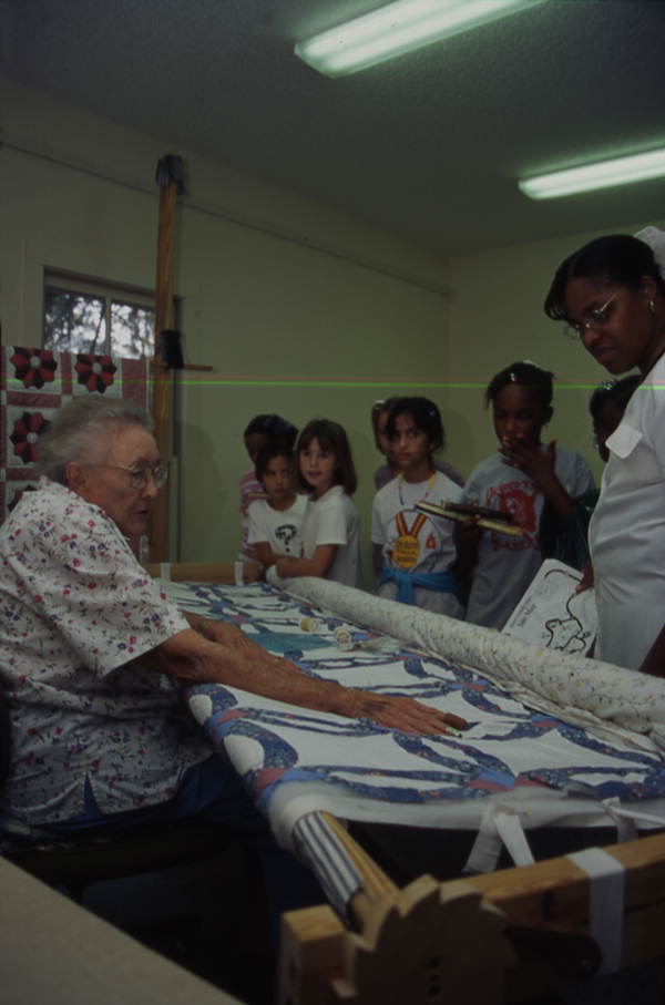 Nancy Morgan demonstrates quilting at Rural Folklife Days - White Springs, Florida.