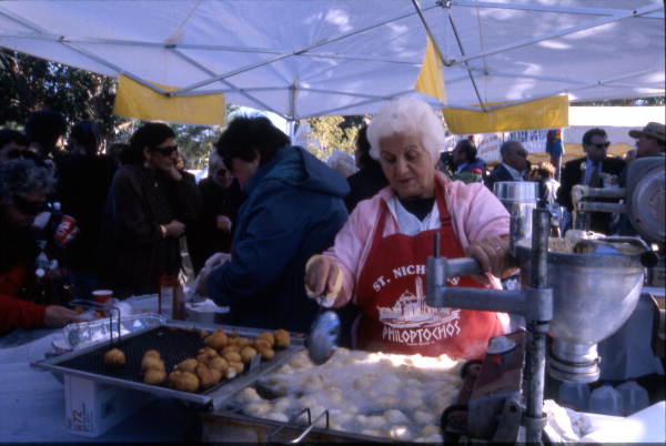 St. Nicholas food stand - Tarpon Springs, Florida.