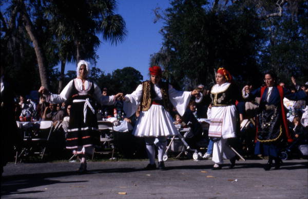 Greek dancers - Tarpon Springs, Florida.