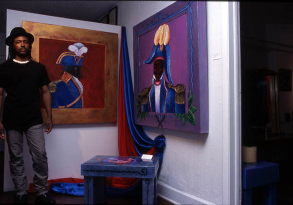 Jude Thegenus and his paintings - Miami, Florida.