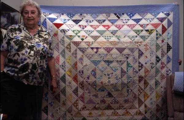 Patricia Reid and a quilt - Titusville, Florida.