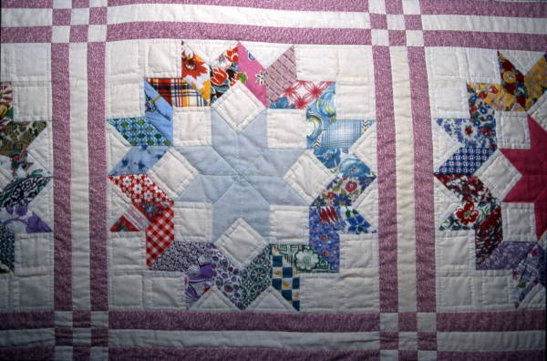 Close up of a quilt made by Patricia Reid - Titusville, Florida.