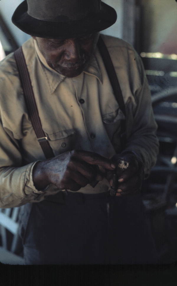 Blacksmith Thomas Rains at work - Monticello, Florida