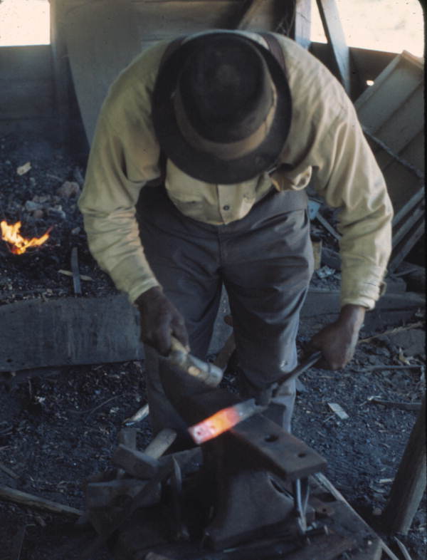 Blacksmith Thomas Rains at work - Monticello, Florida