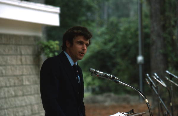 Secretary of State Bruce A. Smathers speaking at the Florida Folk Festival - White Springs, Florida