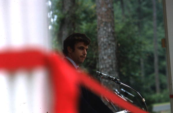 Secretary of State Bruce A. Smathers speaking at the Florida Folk Festival - White Springs, Florida