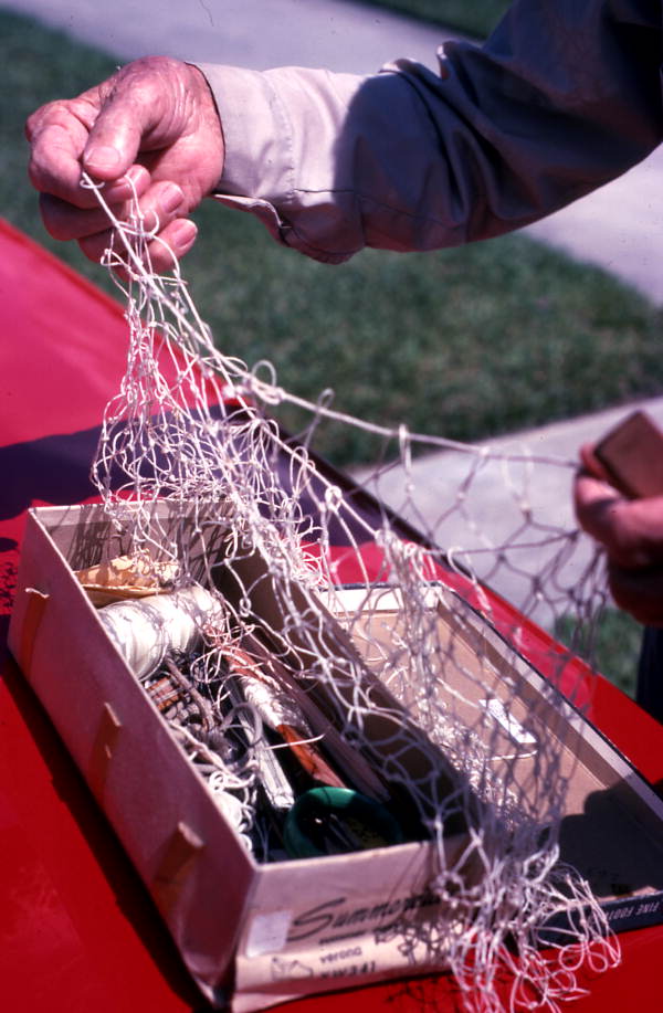 Valley Hill making a cast net