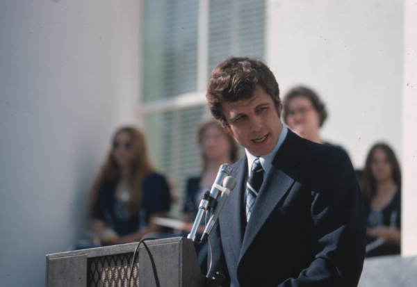 Secretary of State Bruce Smathers speaking at Stephen Foster Day celebration - Tallahassee, Florida.