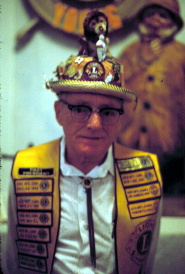 Lions club member in costume