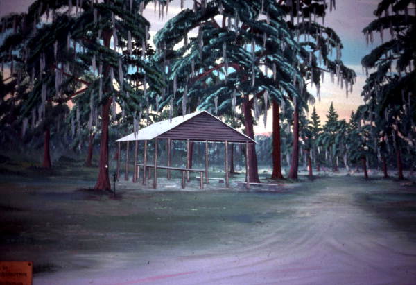 Painting of picnic shelter by the Bethlehem Primitive Baptist Church - Old Chicora, Florida