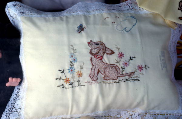 Cuban American pillow in Little Havana - Miami, Florida.